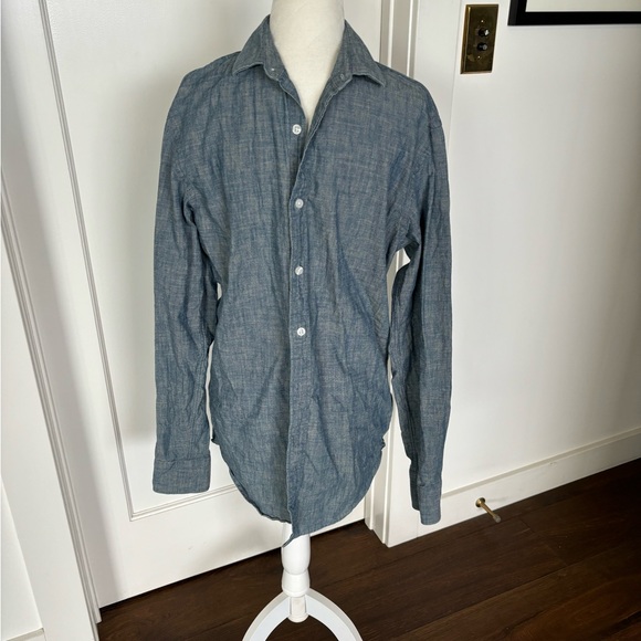 J. Crew Ludlow Chambray Dress Shirt Sz S - Picture 2 of 6